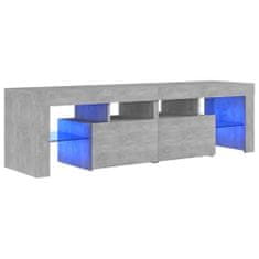 Greatstore TV skříňka s LED osvětlením betonově šedá 140 x 35 x 40 cm