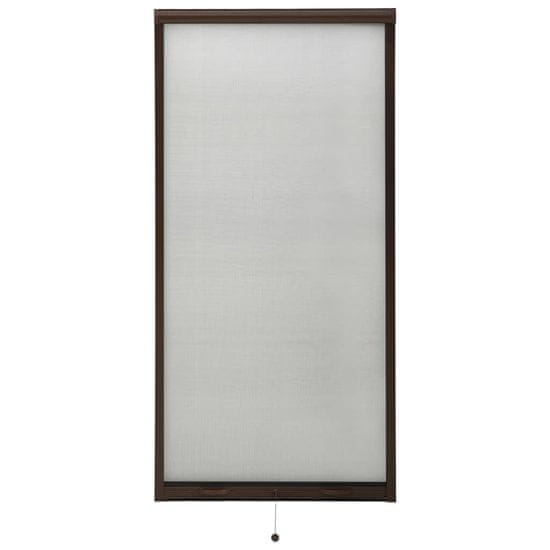 Greatstore Rolovací okenní síť proti hmyzu hnědá 80 x 170 cm