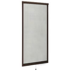 Greatstore Rolovací okenní síť proti hmyzu hliník hnědá 60 x 150 cm