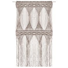 Greatstore Macramé závěs taupe 140 x 240 cm bavlna