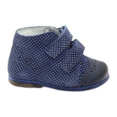 Kožené boty na suchý zip Hugotti navy blue velikost 18