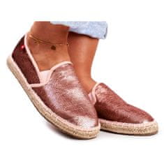 Big Star Dámské espadrilky s pletenou podrážkou Pink velikost 38