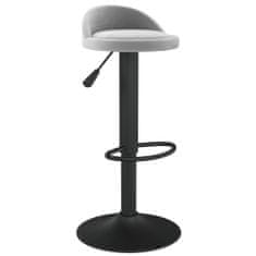 Vidaxl Barové stoličky 2 ks světle šedé samet