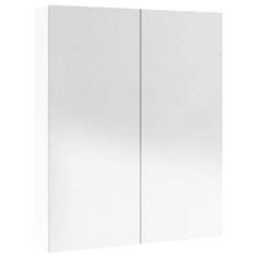 Greatstore Koupelnová skříňka se zrcadlem 60 x 15 x 75 cm MDF zářivě bílá