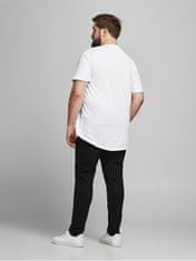 Jack&Jones Plus Pánské triko JJENOA Long Line Fit 12184933 White (Velikost 3XL)