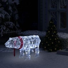 Greatstore Medvěd světelná vánoční dekorace 45 LED 71 x 20 x 38 cm akryl