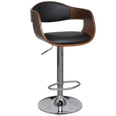 Vidaxl Barové stoličky 2 ks ohýbané dřevo a umělá kůže