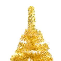 Greatstore Umělý vánoční stromek se stojanem zlatý 180 cm PET