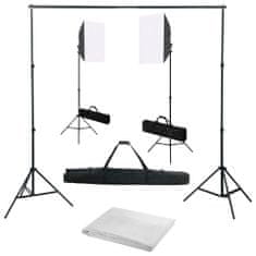 Greatstore Fotostudio set se softboxy a fotopozadím