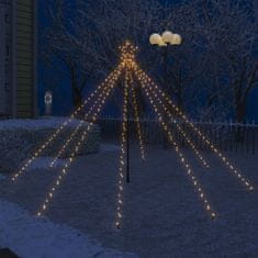 Greatstore LED vánoční vodopád světelný strom dovnitř i ven 400 LED 2,5 m