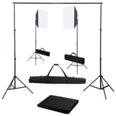 Greatstore Fotostudio set se softboxy a fotopozadím