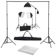 Greatstore Fotostudio set se softboxy a fotopozadím