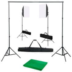 Greatstore Fotostudio set se softboxy a fotopozadím