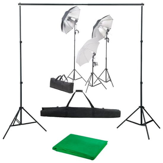 Greatstore Foto studio set se sadou světel a fotopozadím