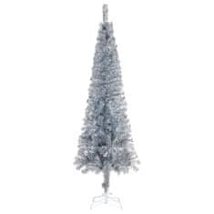 Greatstore Úzký vánoční stromek stříbrný 240 cm