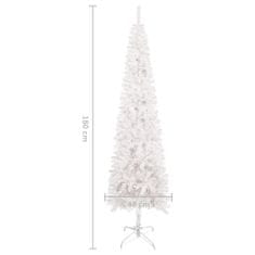 Greatstore Úzký vánoční stromek bílý 180 cm