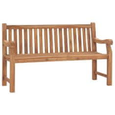 Greatstore Zahradní lavice s poduškou 150 cm masivní teak