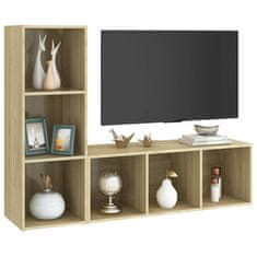 Greatstore TV skříňky 2 ks dub sonoma 107 x 35 x 37 cm dřevotříska