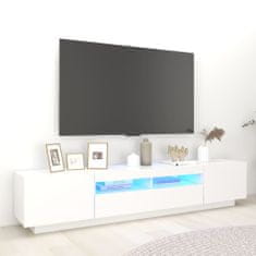 Greatstore TV skříňka s LED osvětlením bílá 200 x 35 x 40 cm