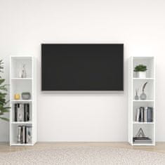 Greatstore TV stolky 2 ks bílé 142,5 x 35 x 36,5 cm dřevotříska