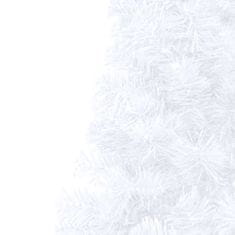 Greatstore Umělý vánoční půl stromek se stojanem bílý 210 cm PVC