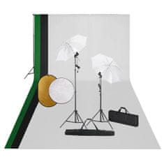 Greatstore Foto studio set se světly, pozadím a odraznou deskou