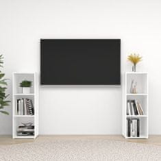 Greatstore TV skříňky 2 ks bílé 107 x 35 x 37 cm dřevotříska