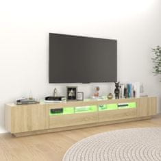 Greatstore TV skříňka s LED osvětlením dub sonoma 260 x 35 x 40 cm