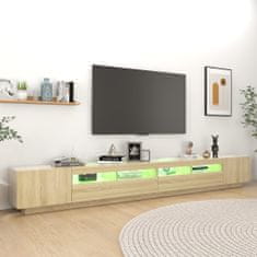 Greatstore TV skříňka s LED osvětlením dub sonoma 300 x 35 x 40 cm