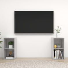 Greatstore TV stolky 2 ks betonově šedé 72 x 35 x 36,5 cm dřevotříska