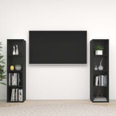 Greatstore TV skříňky 2 ks černé 142,5 x 35 x 36,5 cm dřevotříska