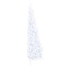 Greatstore Umělý vánoční půl stromek se stojanem bílý 240 cm PVC