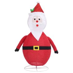 Greatstore Vánoční dekorace Santa Claus s LED luxusní tkanina 60 cm