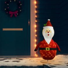 Greatstore Vánoční dekorace Santa Claus s LED luxusní tkanina 120 cm