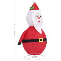 Greatstore Vánoční dekorace Santa Claus s LED luxusní tkanina 90 cm