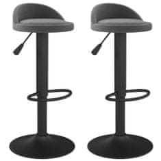 Vidaxl Barové stoličky 2 ks tmavě šedé samet