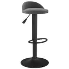 Vidaxl Barové stoličky 2 ks tmavě šedé samet