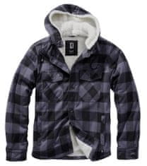 BRANDIT bunda Lumberjacket hooded Černo-šedá Velikost: XL