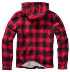 BRANDIT bunda Lumberjacket hooded Červeno-černá Velikost: L