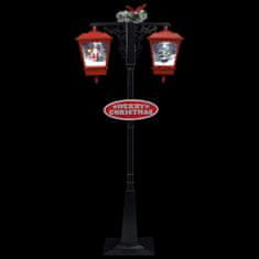 Greatstore Vánoční pouliční lampa se Santou černo-červená 81x40x188 cm PVC