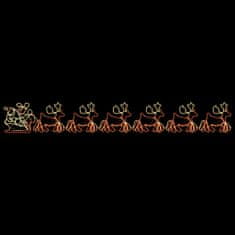 Vidaxl Vánoční světelná dekorace 6 XXL sobi se sáněmi 2 160 LED 7 m