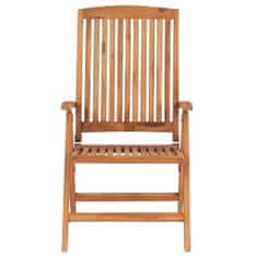 Greatstore Polohovací zahradní židle s poduškami 6 ks masivní teak