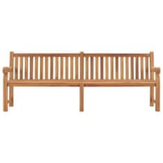 Greatstore Zahradní lavice s poduškou 240 cm masivní teak