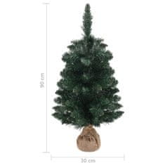 Greatstore Umělý vánoční stromek se stojanem zelený 90 cm PVC