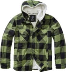 BRANDIT bunda Lumberjacket hooded Černo-olivová Velikost: S