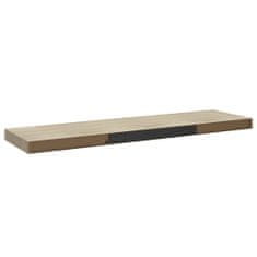 Greatstore Plovoucí nástěnné police 4 ks dubové 90 x 23,5 x 3,8 cm MDF