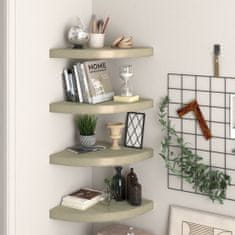 Vidaxl 323927 Floating Corner Shelves 4 pcs Oak 35x35x3,8 cm MDF