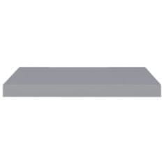Vidaxl Plovoucí nástěnná police šedá 60 x 23,5 x 3,8 cm MDF