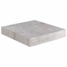 Vidaxl Plovoucí nástěnné police 4 ks betonově šedé 23x23,5x3,8 cm MDF