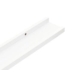 Greatstore Poličky na zarámované obrázky 2 ks bílé 40 x 9 x 3 cm MDF